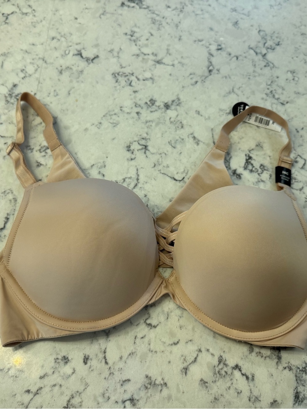TORRID Beige Underwire/Padded 38D Bra. Brand new with tags attatched.